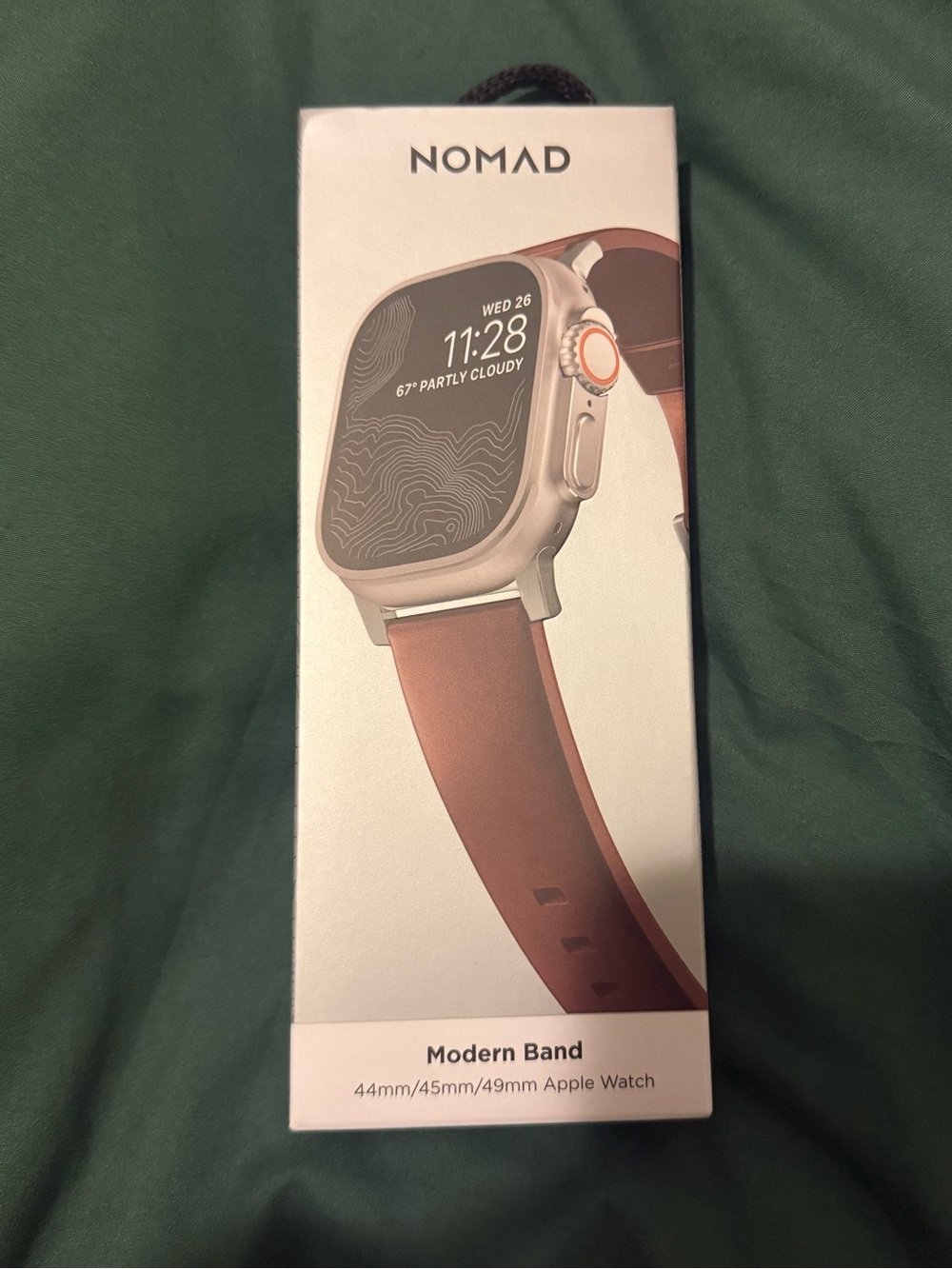 Nomad Modern Brown Leather Apple Watch Band